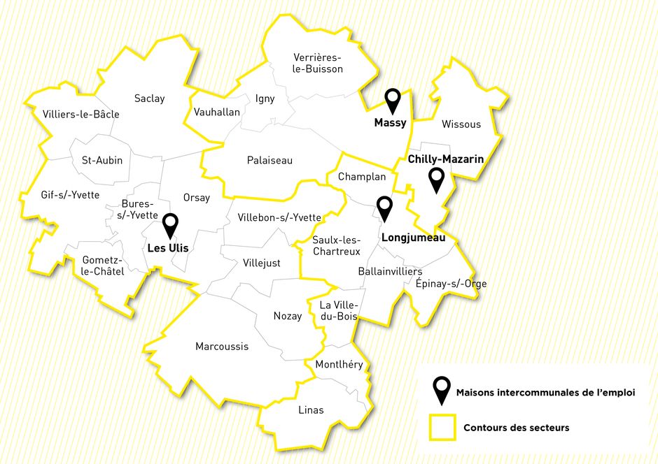 Carte des Maisons de l'emploi